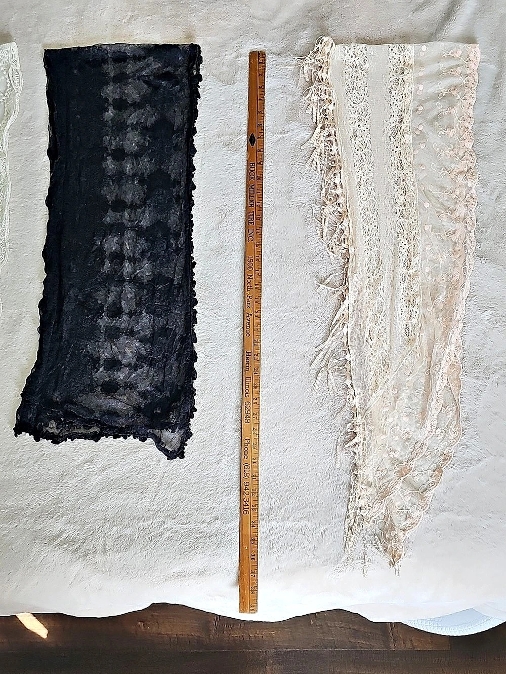 Pier 1 Imports Three Lace Scarves in White, Black & Pink Like New - Picture 4 of 11